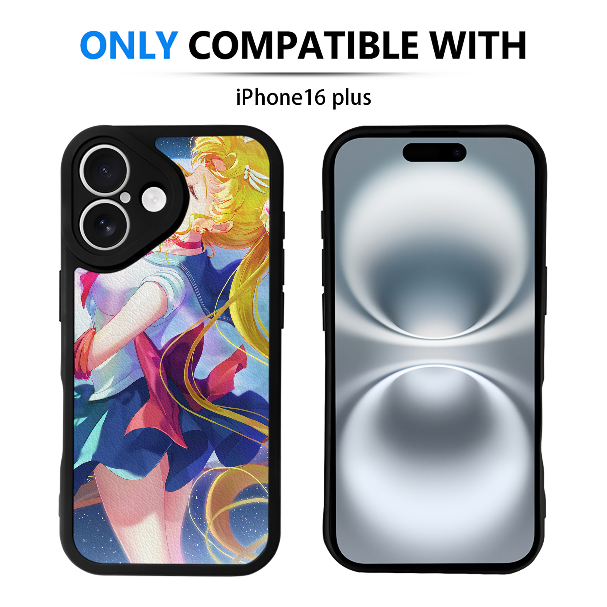（画像用） 美少女戦士セーラームーン Sailor Moon 【iPhone 16シリーズ対応】シリコンスマホケース（レザー調） 材質：シリコン
